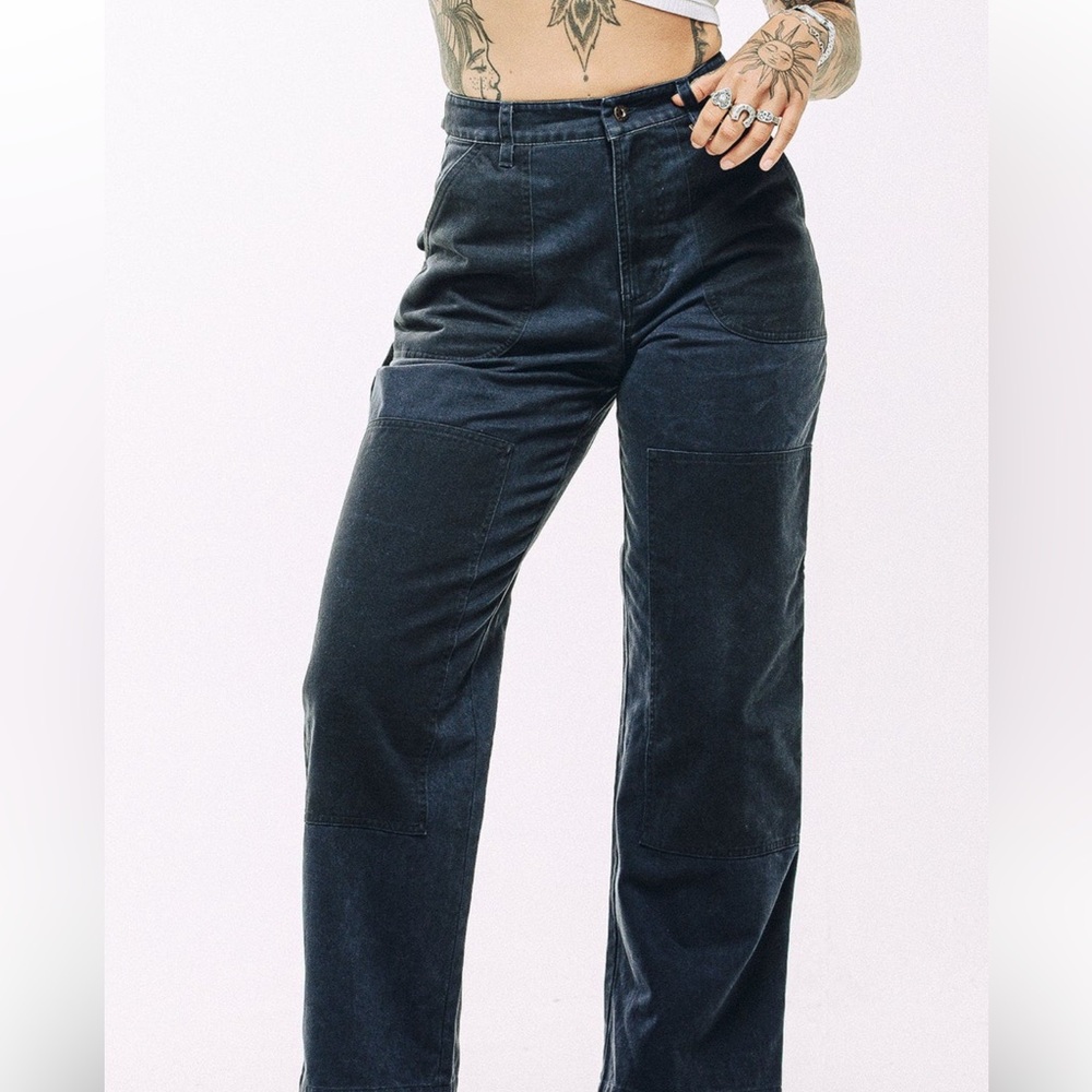 P&Co SURPLUS HIGH WAISTED PANTS - NAVY